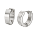 Polished Stainless Steel Huggie Earrings | Loun Jesterb