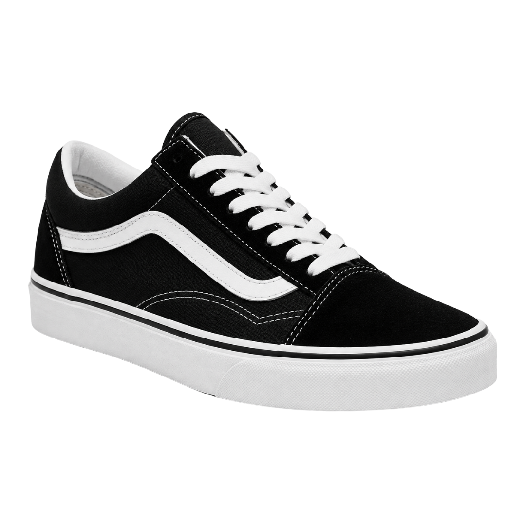 Premium Suede & Canvas Low-Top Trainers – Black & White | Loun Jesterb