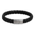 Premium Braided Suede Bracelet – Black | Loun Jesterb