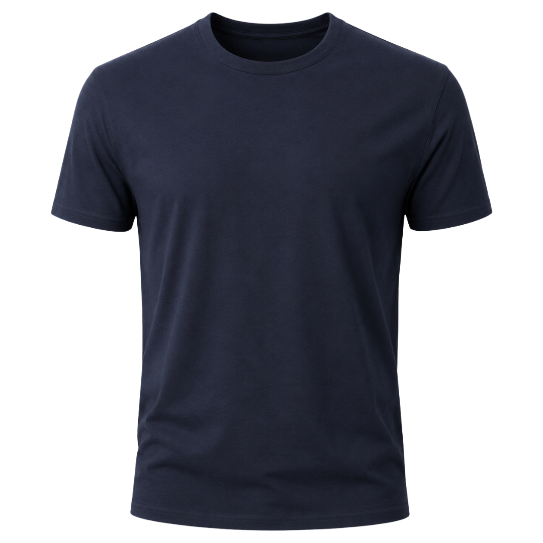 Premium Cotton Crewneck T-Shirt – Navy | Loun Jesterb
