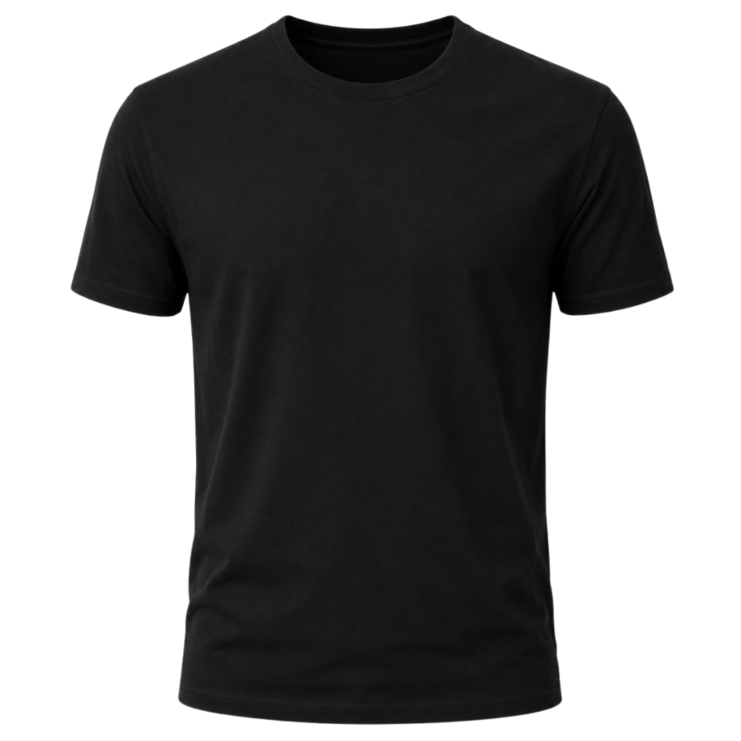 Premium Soft-Touch Cotton T-Shirt – Black | Loun Jesterb
