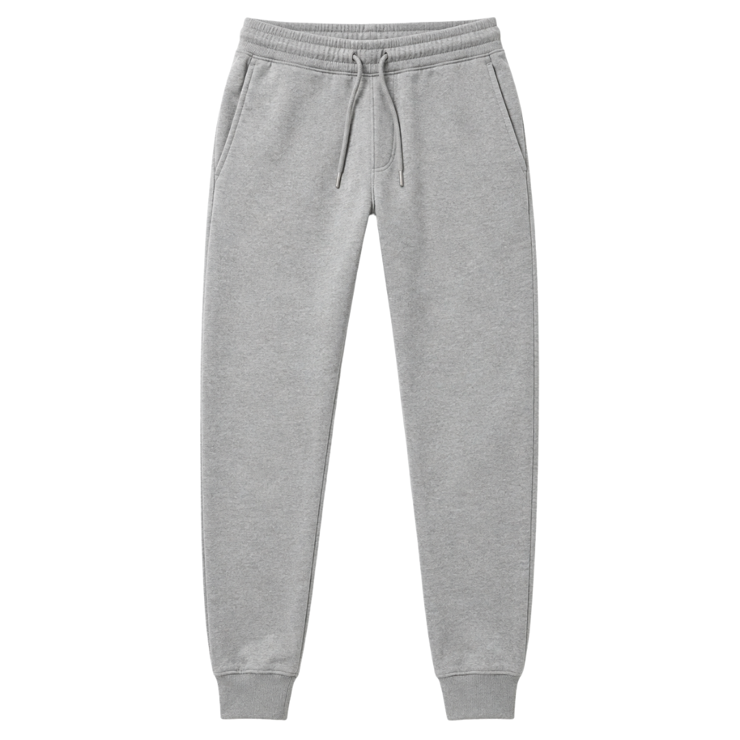 Premium Cotton Fleece Joggers – Heather Grey | Loun Jesterb